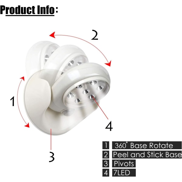 12,5 cm trådlös LED-lampa för inomhus och utomhus - Bärbar