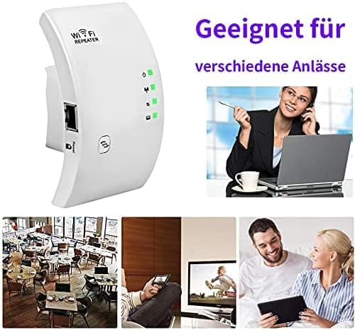 WiFi Repeater WiFi Booster 300Mbps Trådløs Utvider Nettverk Sig