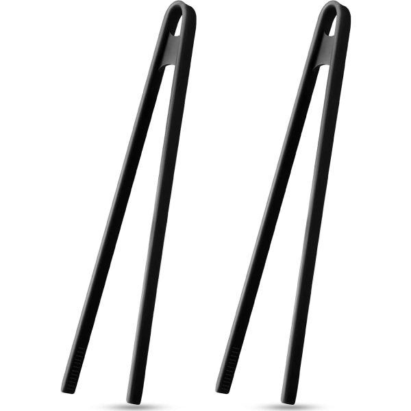 (Svart) 2 stk 11,8 tommers silikon-trivet-tang for matlaging Sili