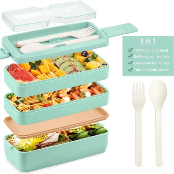 ##/Lunchlåda Set Läcksäker Bento Box Mikrovågssäker (8 delar)##/