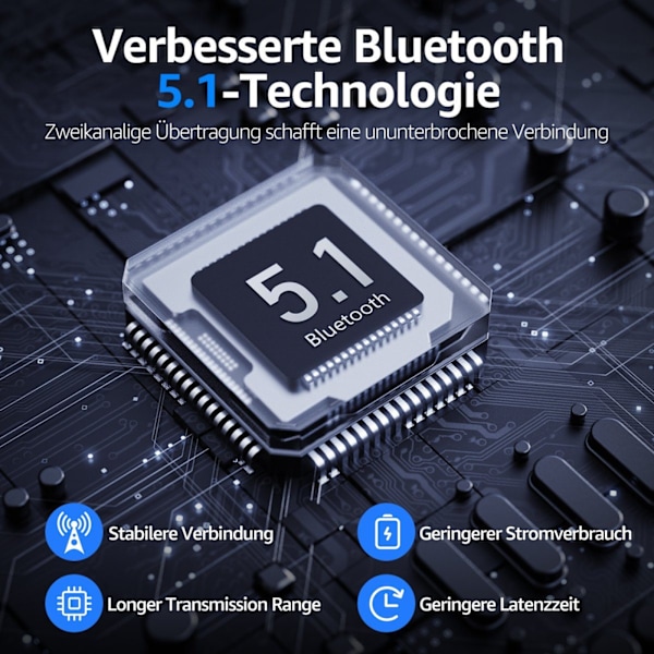 ##/Trådløse hodetelefoner TWS spillhodetelefoner Bluetooth-hodetelefoner 5.1 + EDR støydemping##/