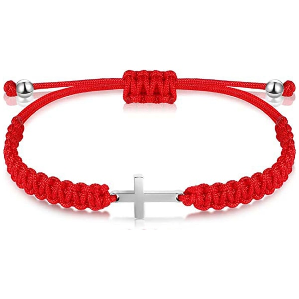##/3-pack Silver Cross Flätat Länk Armband - Klassiker##/