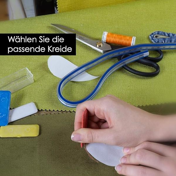 30 cm - Pehmeä vinyylimuovimitta - Kaareva mitta - Ompele ja piirrä
