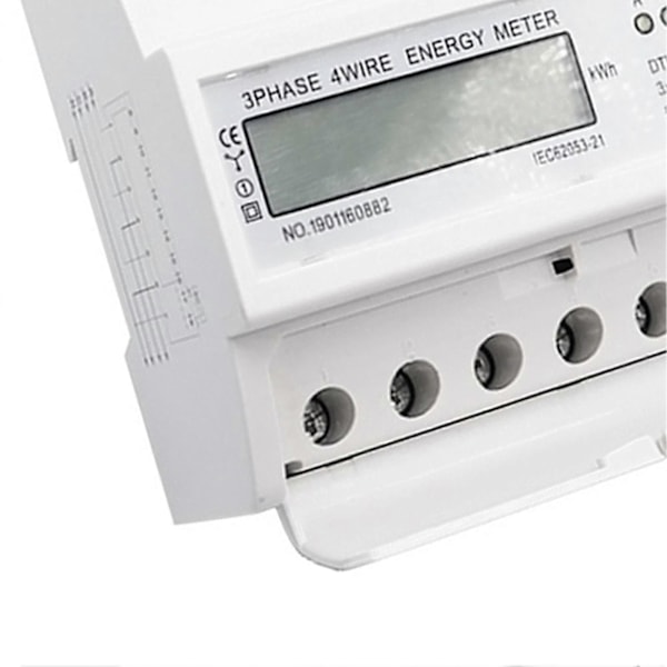 Digital 3-fas energimätare med LCD-display för övervakning av elförbrukning 230 400V 50Hz