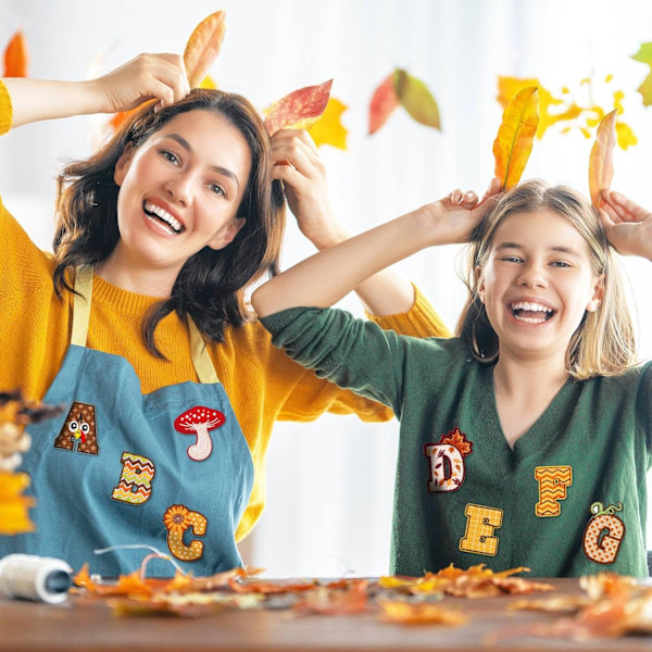Bokstavsbroderi tygmärke, 26 st, Thanksgiving