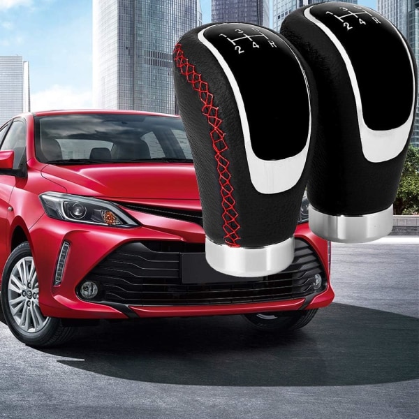 Röd Universal Bil Tuning Tillbehör 5-växlad Växelspak K