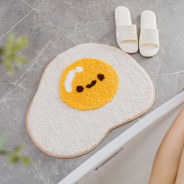 Et smukt badeværelsesgulvtæppe med smilende mayonnaise, 65 × 48cm bad