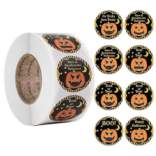 &2 Rolls Candy Gift Envelope Label Pumpkin Halloween Sticker&