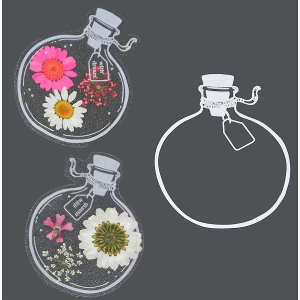 30 stk gjennomsiktige tørkede blomsterbokmerker, blomsterbokmerkemaker