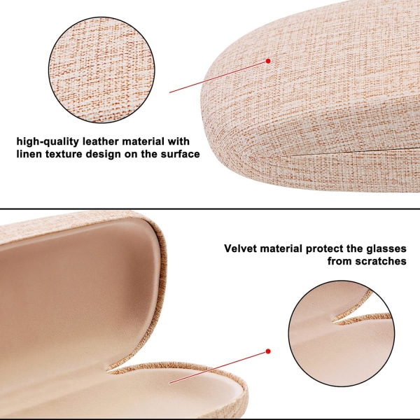 Set med 4 glasögonfodral, skyddande fodral för solglasögon med 4 cl