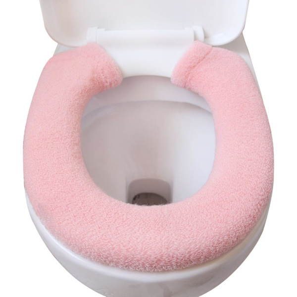 Tvättbar Tjock Toalettlock i Candyrosa