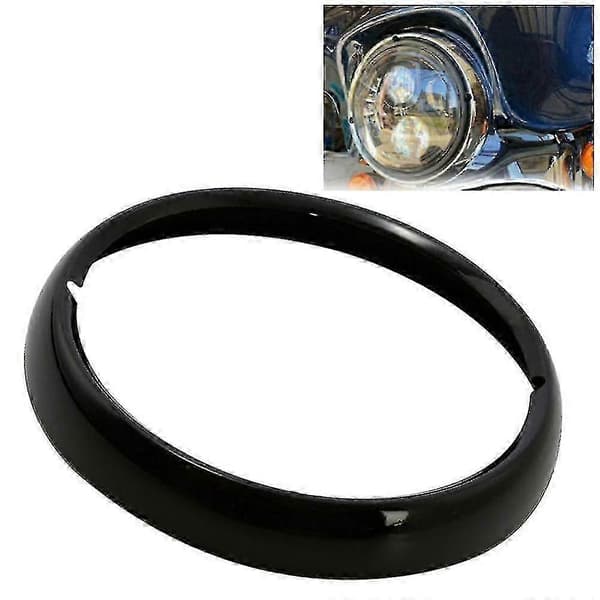 Motorcykel Sort 7 Tommer Forlygte Trim Ring Til Touring Glide Street Glide Road King