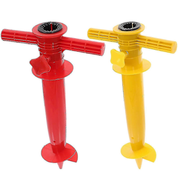 2 stk. Plast Strandparasollholder Strandparaply Sandanker Paraplyspyd