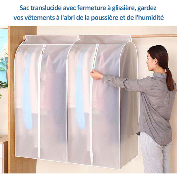 ##/1 Suuri läpinäkyvä vaatepussi, 50 x 100 x 120##/
