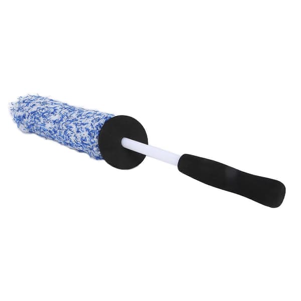 Bil Hjul Dæk Rengøringsbørste Mikrofiber Blød Multipurpose Lang Rækkevidde til Udstødning Kofanger Mudderbeskytter Blå