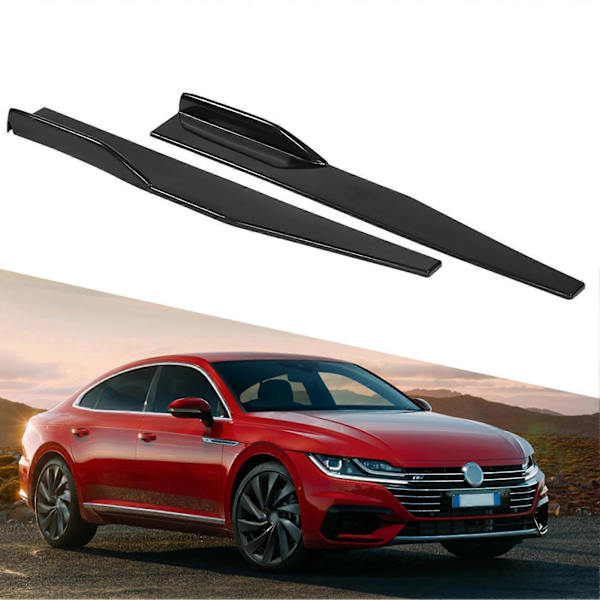 Par Universal Bil Sidoskjol Skydd Trim Rocker Splitters Winglet Vingar Anti Repa (Lång)