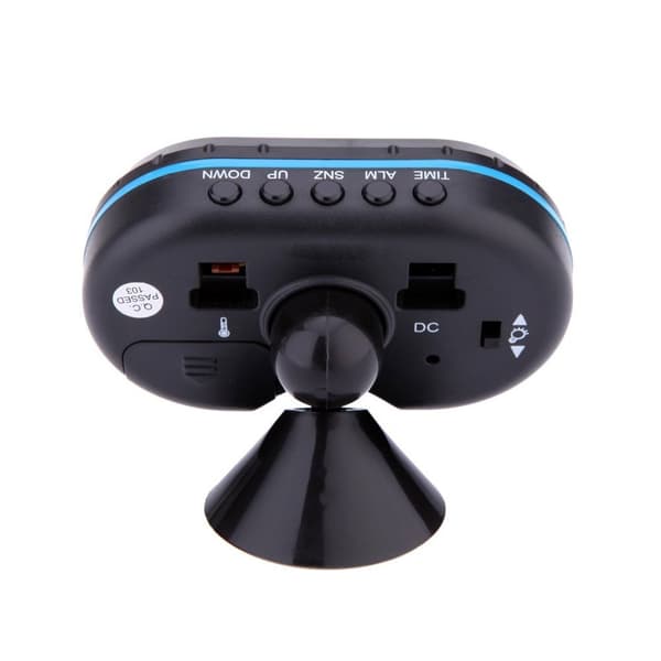 12V Bil Digital Termometer Voltmeter Klockalarm Monitor, Klocka