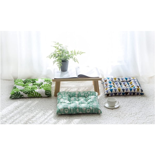 (Grön) Set med 2 matstolsdynor, trädgårdsstolsdynor, kit