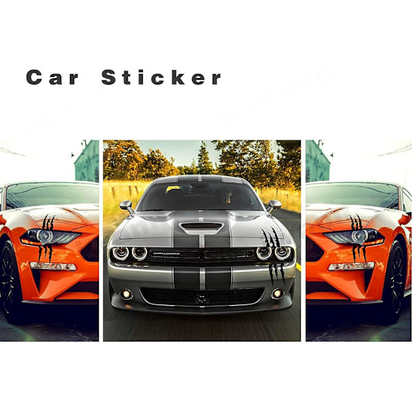 Monster Claw-klistremerke, 2 stk Bilsticker Øyenbryn Frontlysklistremerke