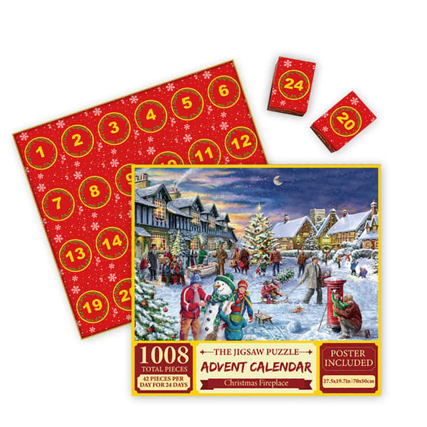 Julepuslespill, 1008 brikker, 24 dager