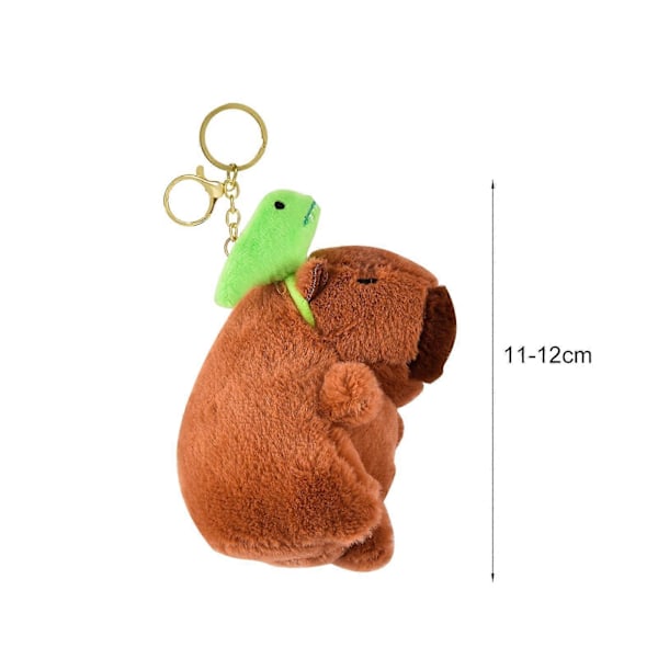 Capybara Plysj Nøkkelring Leke Kosedyr Anheng Dyre Sjarm Nøkkelorganisator Barn Voksne Ryggsekk Tilbehør C
