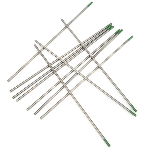 10 st TIG Wolframelektroder WP Grön Spets Nålar Svetstillbehör 2.4 x 150mm