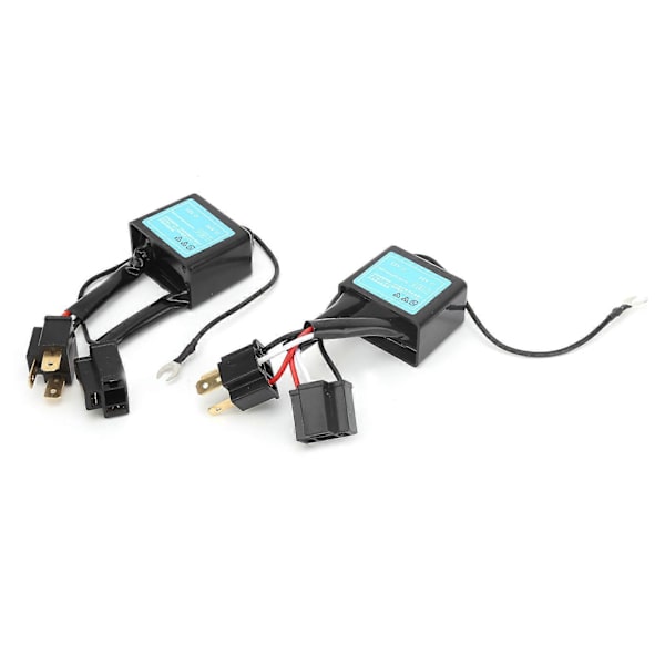 2 stk. LED fejlfri dekoder forlygte til H4 polaritetskonverter antiflimmer fejl eliminering