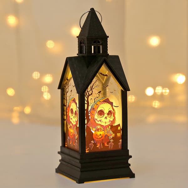 ##/Halloweenlykta Dekoration - Skelett, Halloween LED Ljus ##/