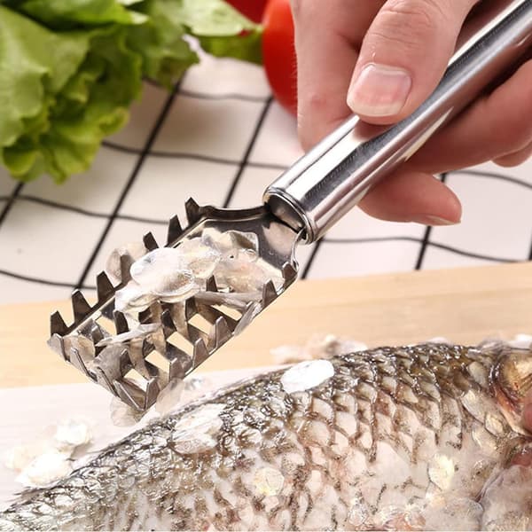Rustfrit Stål Fisk Skæl Fjerner med Aftagelige Skæl