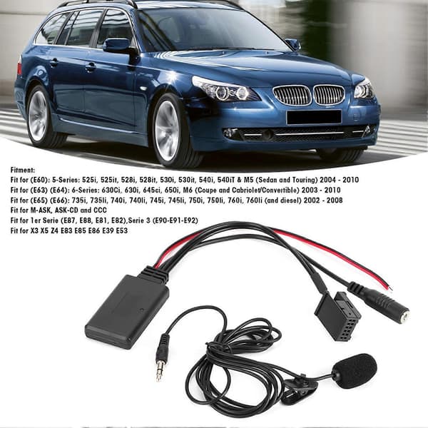 12-pinners bil Bluetooth-mikrofon trådløs mikrofonadapter passer for X3 X5 Z4 E83 E85 E86 E39 E53