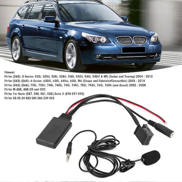 12-stifts Bluetooth-mikrofon för bil, trådlös mikrofonadapter, passar X3 X5 Z4 E83 E85 E86 E39 E53