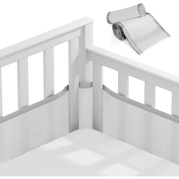 Baby Cabin Bumper, Sengestol Bumper, 3D Mesh Fôr, Trygt for Seng Luft