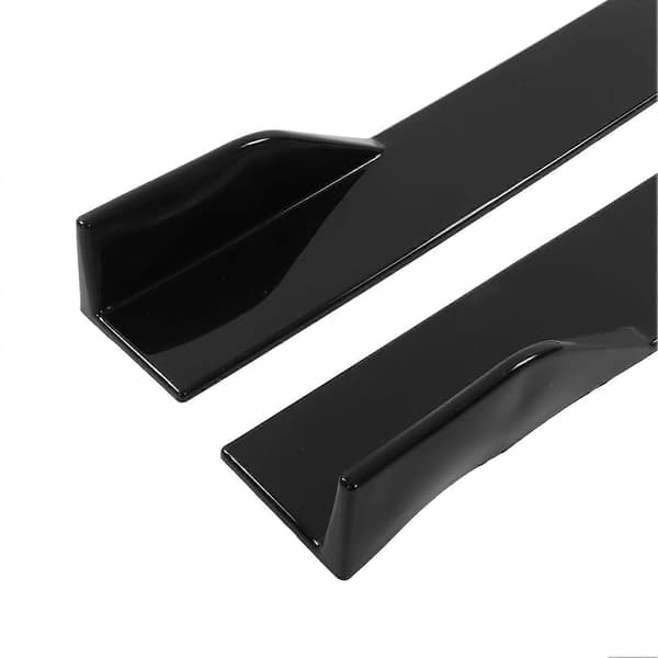 2,2 m/7,22 ft sideskørter rockerpanel splittere ridsebeskyttelsesstrimmel universelle karrosseridele til bil - blank sort
