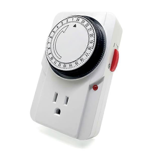 Timer Stikkontakt 24 Timers Cyklus Timing Mekanisk Stik I Stikkontakt Timer Flammehæmmende Timing Strømstik 15A