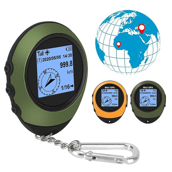 Mini Håndholdt GPS Turist Navigator med Spænde Kompas til Rejser