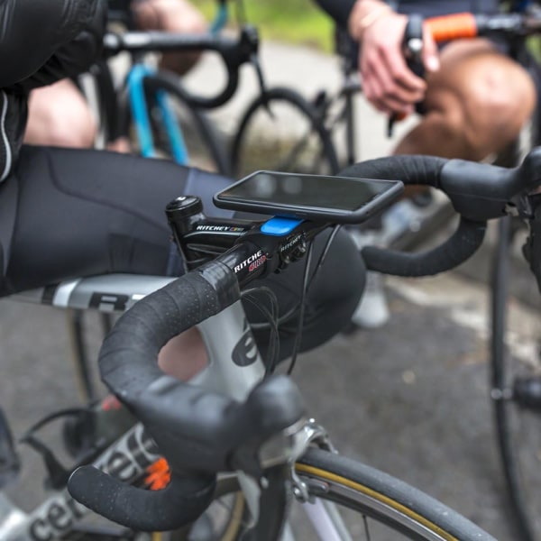 Blå/svart Out Front Mount Cykel Front Mount för iPhone och Sa