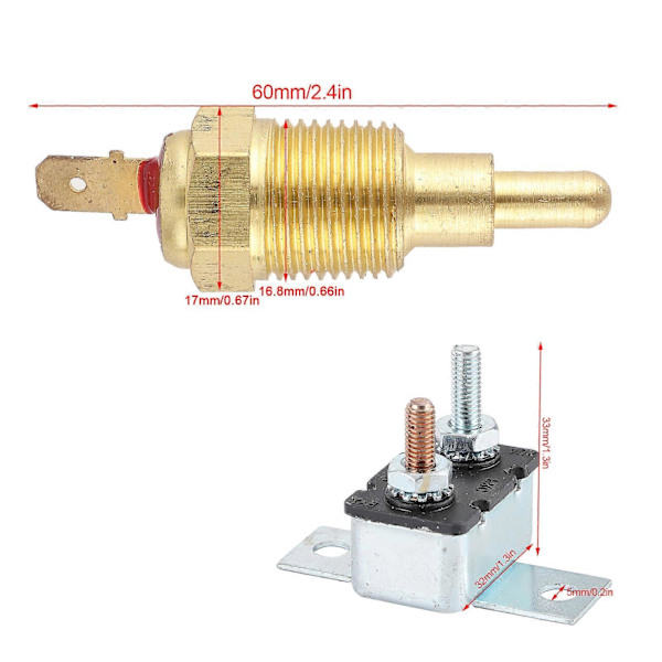 Radiator Kylfläkt Relä Kit Termostat Temperatur Switch Bilmonteringstillbehör