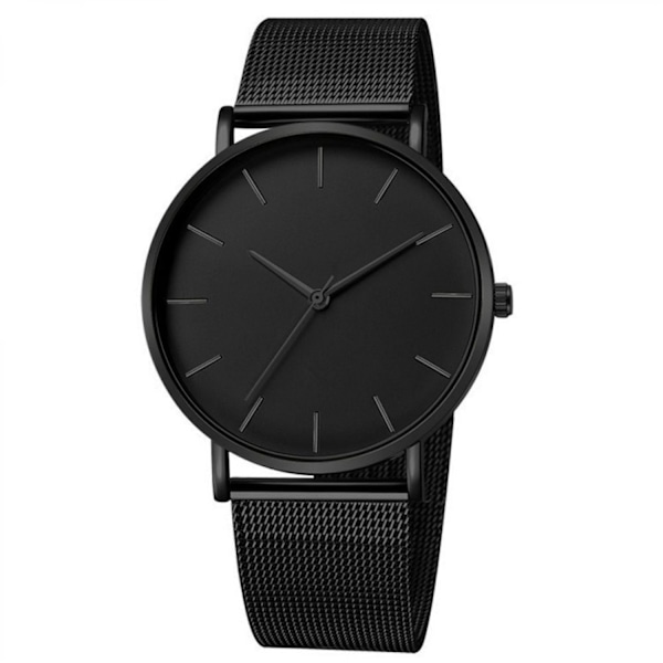 ##/Svart Minimalistisk Herrar Analog Kvartsur##/
