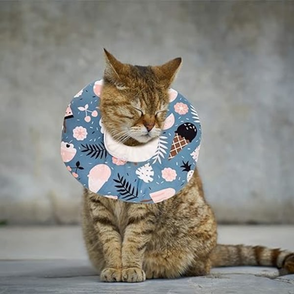 (M, ajankohtainen)Kissan kartiopanta palautuva kaulus Pet Kitten Soft Prot