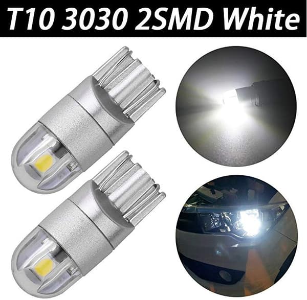 12 kpl 194 LED-autopolttimo 3030-piirisarja 2SMD T10 194 168 W5W LED Wedg