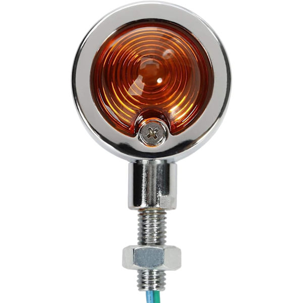 Blinklys, Universal 2X Krom HL Motorsykkel Røde Lamper Blinklys