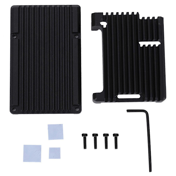 Bundkort Kabinet Boks Sort Aluminium Legering Passer til RaspberryPi 3 Model B 2b/3b+