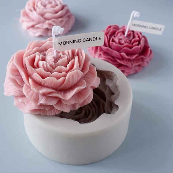 ##/3D Peon Blomster Silikon Lysform, Matkvalitets Lysform, Sui##/