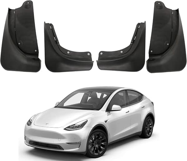 Passer til Tesla Model Y Mud Flaps 4 stk. Anti-Splash Vinter Køretøj Mud Flaps Sediment Beskyttelse Ingen grund til at bore huller
