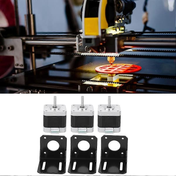 Styrstegsmotor Rostfritt Stål 4-Tråds Bipolär 3D-Skrivartillbehör 40mm 42BYGHW609 12V