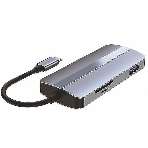 Usb C Hub 8 I 1 Typ C 3.1 Till 4k Adapter Med Rj45 Tf Kortläsare Snabbladdning För Notebook Laptop