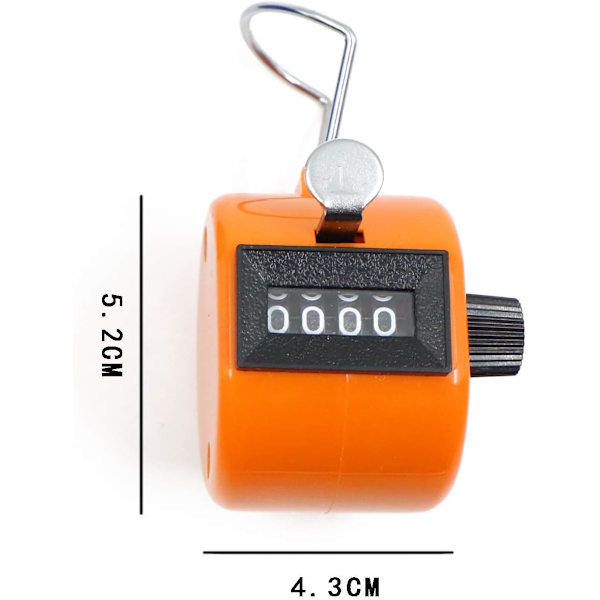 4-siffrig manuell hastighetsmätare, 2-pack, batterifri mekanisk hastighet