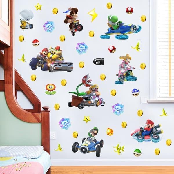 Nintendo New Super Mario Bros Rakenna maisema -kuorintatarra, 2 kpl