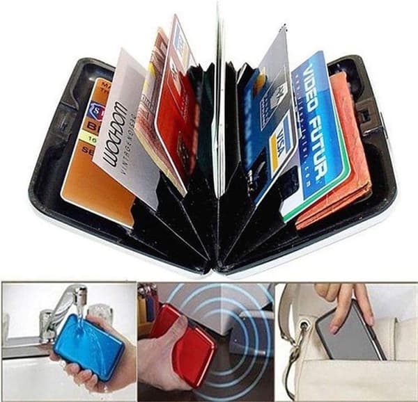 ##/(Red) 2-delat set med ID-kort, kreditkortsfodral, korthållare##/