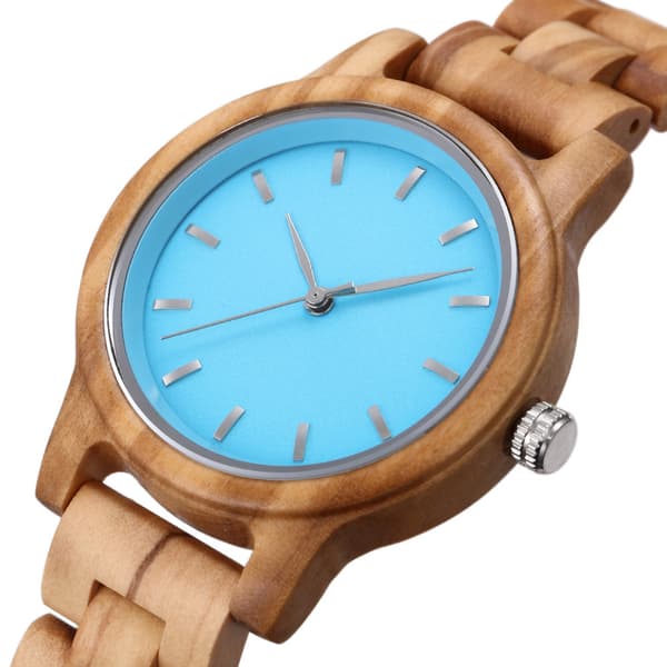 ##/Quartz klocka premium träklocka gjord av naturligt trä analog herrklocka##/